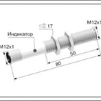 Индуктивный датчик ВБИ-М12-80Р(с27)-1251-Л