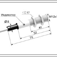 Оптический датчик ВБО-М12-60С-9113-С.01.5(10м)
